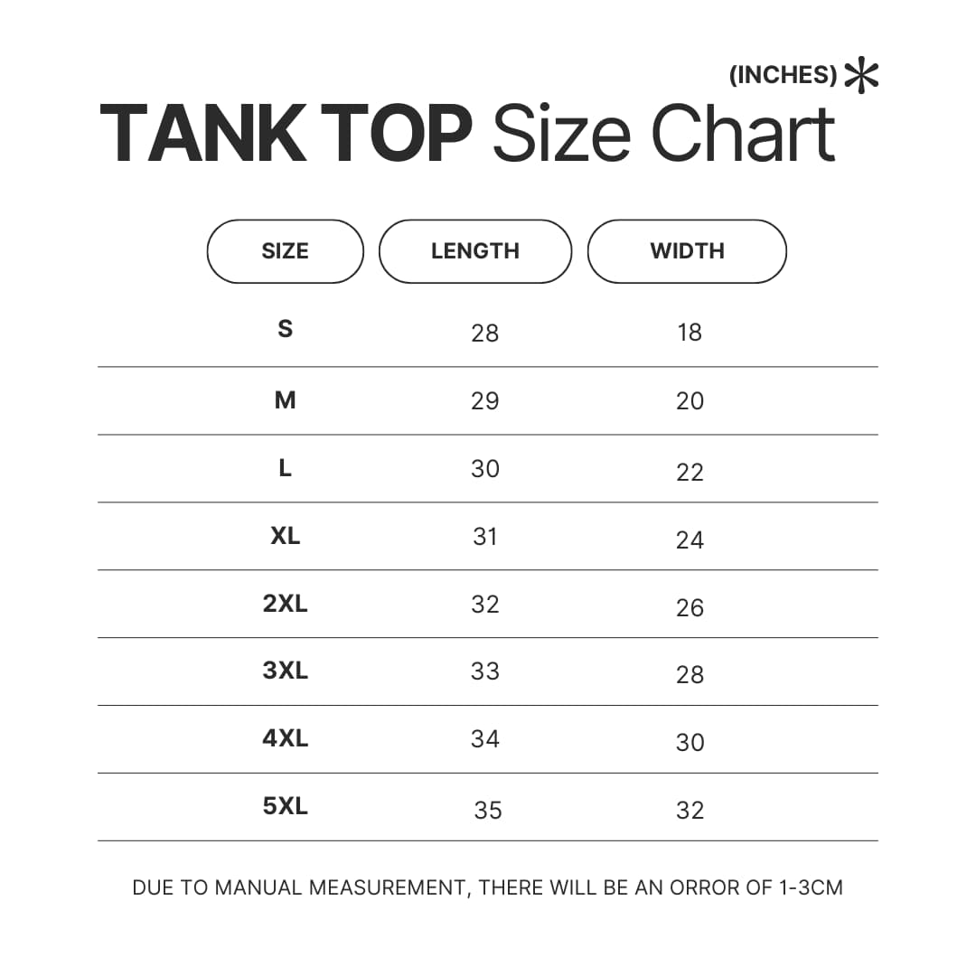 Tank Top Size Chart - Westside Gunn Store