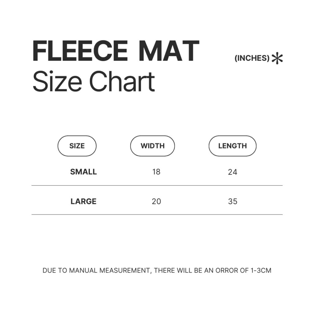 Fleece Mat Size Chart - Westside Gunn Store